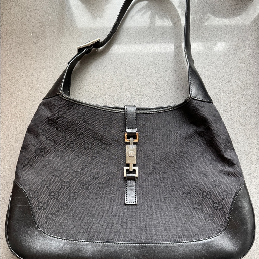 Authentic Vintage Gucci GG Canvas Shoulder Bag